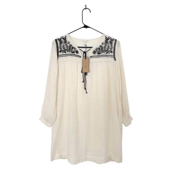 soeur Dresses & Skirts - Soeur Embroidered Ecru Gauze Cotton Dress Size XS/XXS